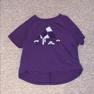 adidas purple and white shirt size youth L